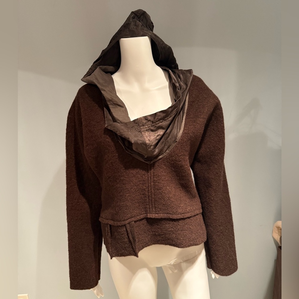 Cannisse Y2K Brown Hooded Women's Sweater